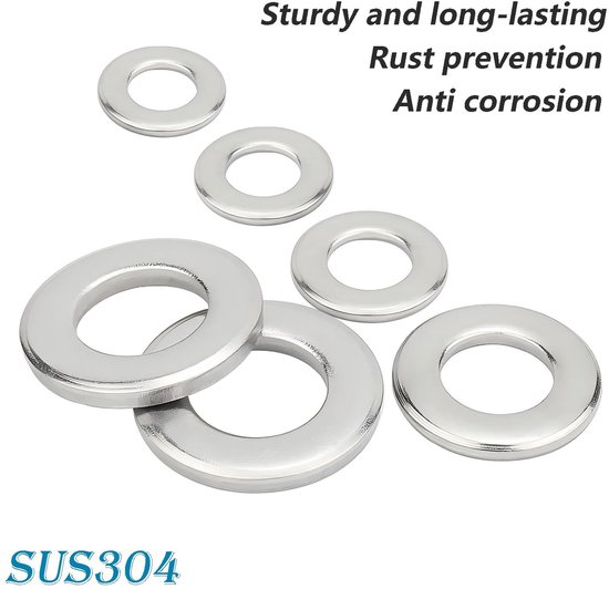 Cosensi - Vlakke Onderleggers - Set van 25 - Duurzaam en Corrosiebestendig - M2.5 x 6 mm - Perfect voor Schroeven en Moeren - Hoge Kwaliteit van Cosensi — afbeelding 4