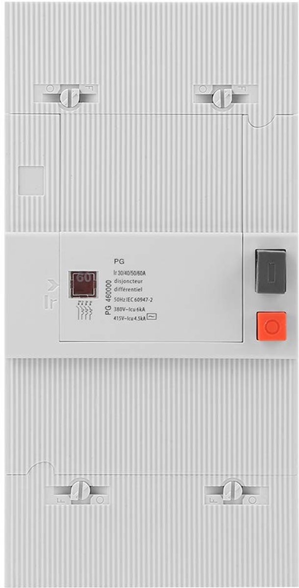 Allecto - Beschermschakelaar - 4-polige Schakelaar - Voor Laagspanning en Driefasige Schakeling - 30-60A - Betrouwbare Stroomonderbreking - Veiligh...