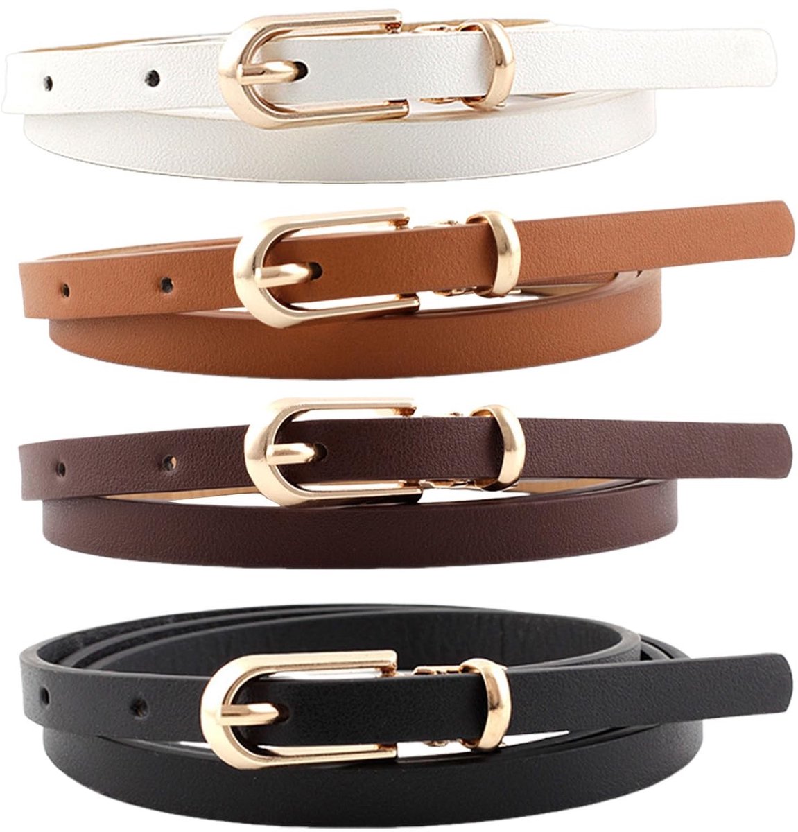 NTHProducts - Retro Suspensie - Vrouwenriem - Eenvoudig en veelzijdig - 4-delige set - Decoratieve riem - Stijlvolle accessoires