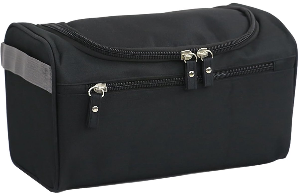 Allecto - Toiletry Bag - Reisaccessoire - Handig haakje - Zwart - Waterdicht - Geschikt voor dames - Toilettas voor onderweg