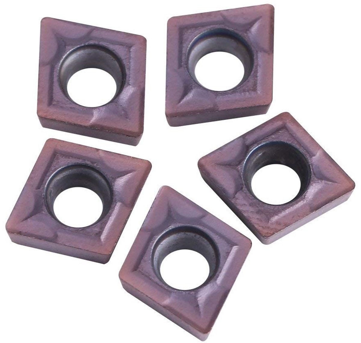 Allecto - Carbide-wisselplaten - CNC-hardmetalen snijgereedschap - 10-delig - Voor staal en roestvrij staal - Met doos - Geschikt voor draaibank - ...