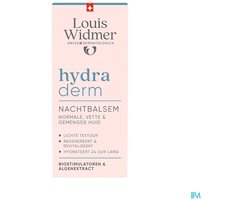 Louis Widmer Hydraderm - Nachtbalsem - Vette & Gemenge huid - 50 ml