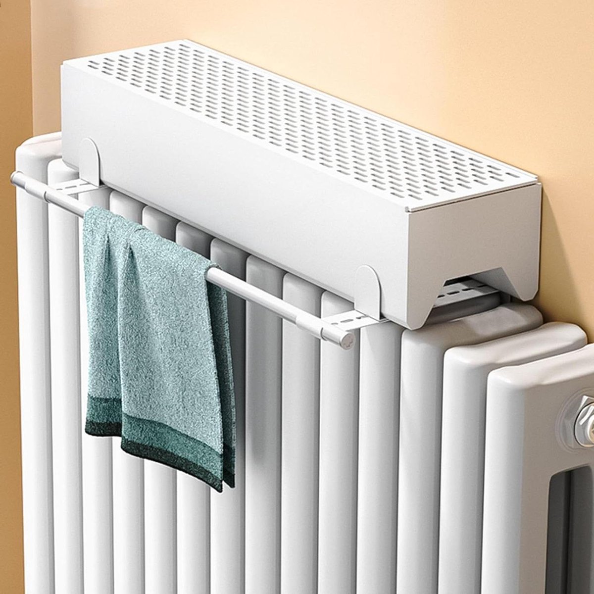 Luchtbevochtiger Radiator - Verwarming Bevochtiger - Droge Lucht Bestrijden - Honingraatfilter - 60 cm - Wit