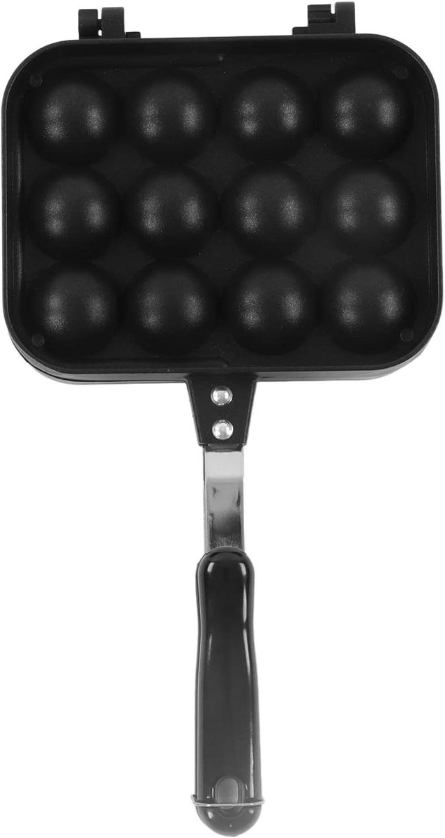 Takoyaki Pan - Octopusballetjes Pan - Thuis Snacks Maken - Antiaanbaklaag - 37x19.3cm - Grijs