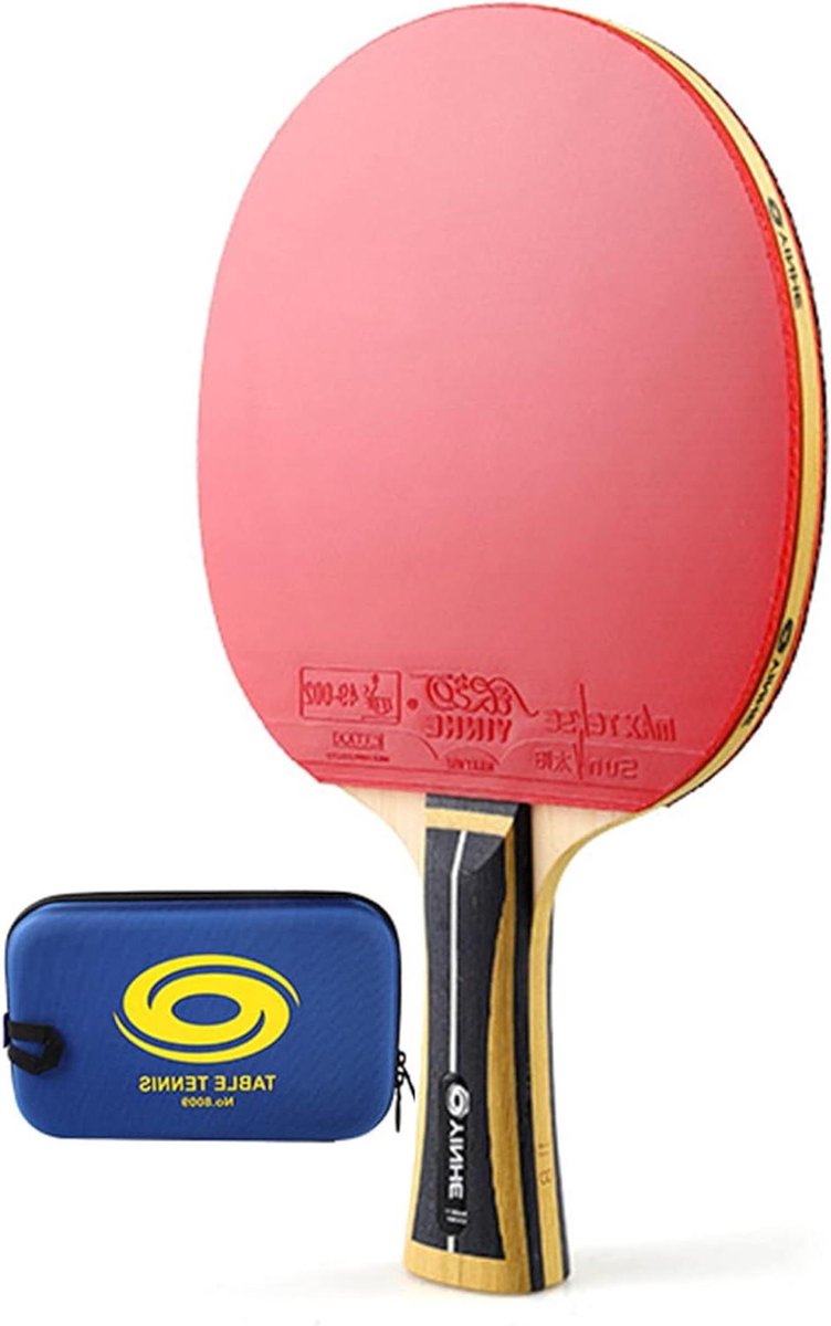 Tafeltennisracket - Pingpongbatje - Competitie Spelen - Houten Randbescherming - Lange steel - Meerdere kleuren