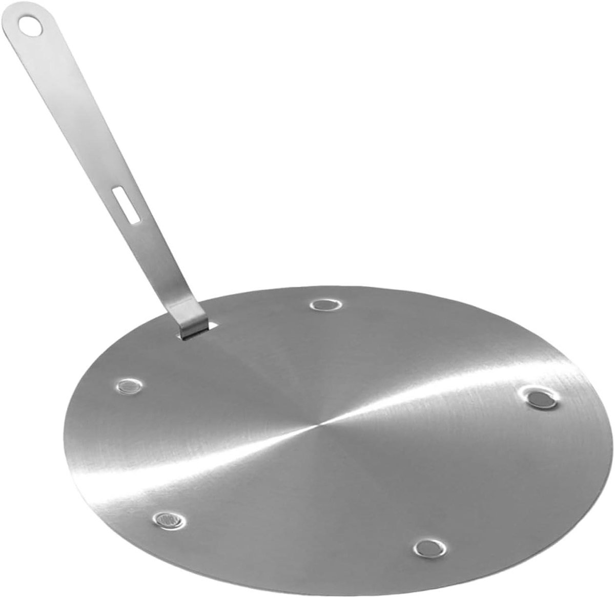 Inductie Adapterplaat Warmteverdeler Kookplaat Gelijkmatig Koken Afneembare Handgreep 20 cm Zilver