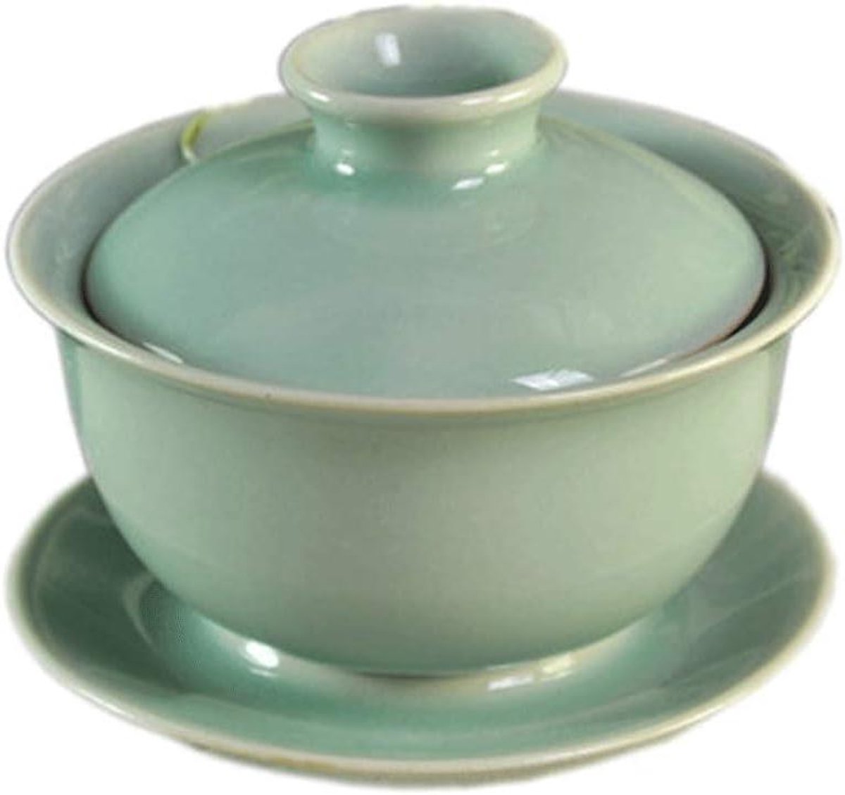 Porseleinen Theepot - Theeservies Kom - Afternoon Tea - Bionisch Ontwerp - 9x9x85 cm - Blauw Wit
