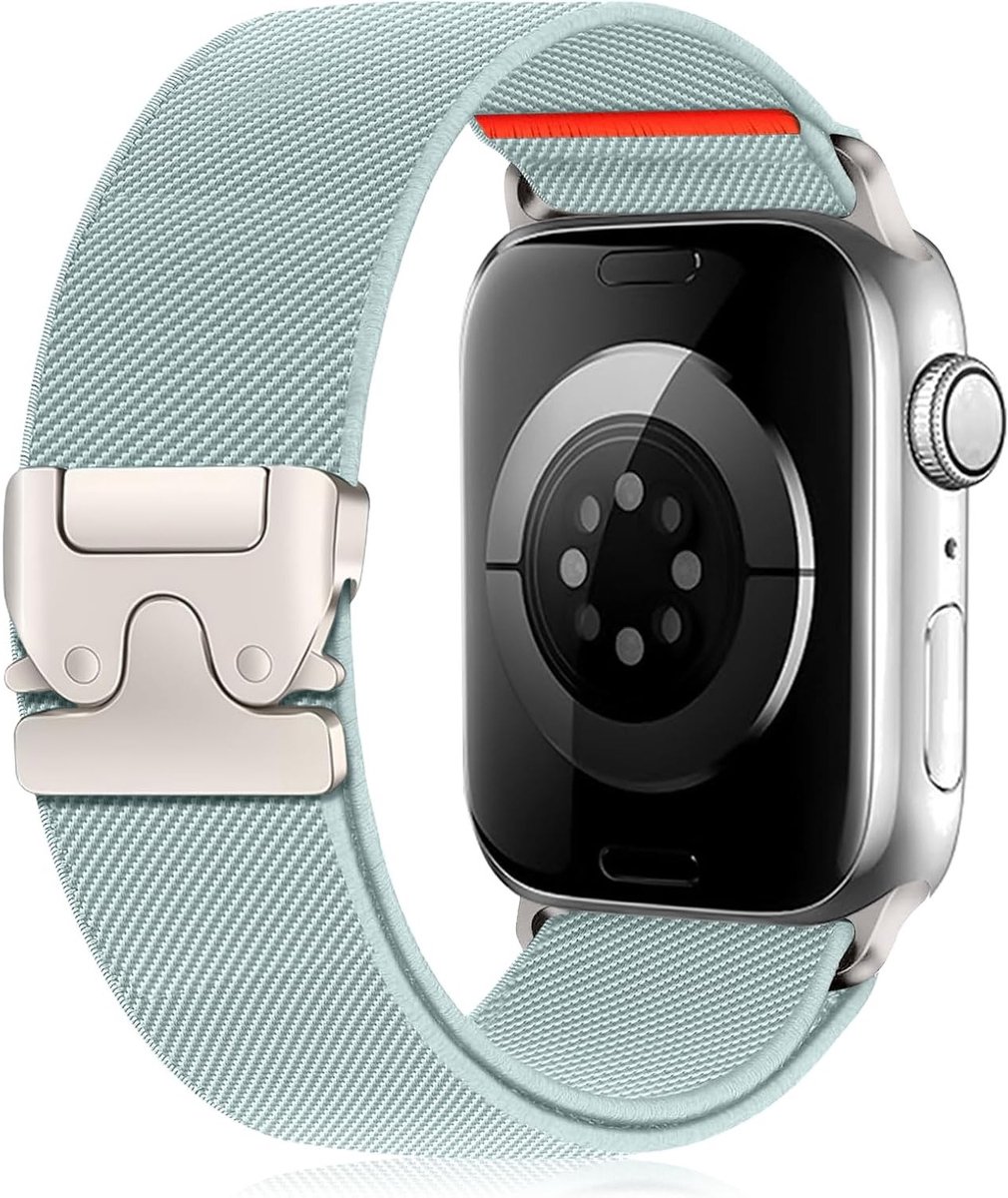 Elastische Nylon Sportband voor Smartwatch 46 mm 45 mm 44 mm 42 mm 49 mm - Gevlochten Sluiting voor Ultra, SE en Series 10/9/8/7/6/5/4