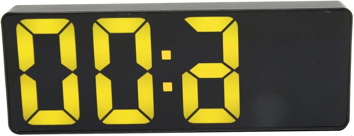 Digitale Wekker - LED Klok - Tijdweergave - Temperatuurweergave - 16 x 6 cm - Zwart