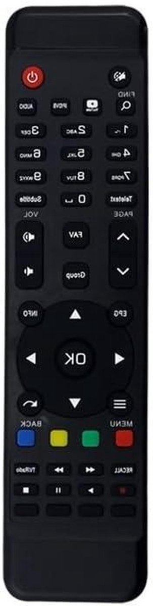 Afstandsbediening - Afstandsbediening set Universele afstandsbediening - TV Bediening - Specifieke modellen compatibel - 1 stuk - Zwart