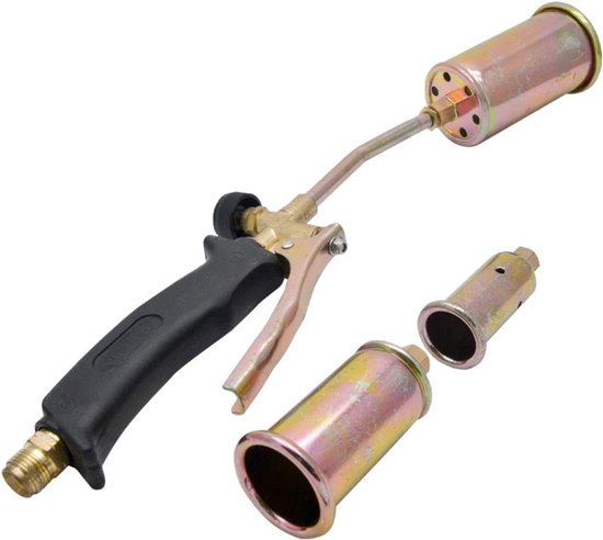 Propaan Brander - Soldeerbrander Gassoldeerapparaat - Dakwerken Verwarmen Lassen - Inclusief Gasslang - 200 cm slang - Zilver — afbeelding 5