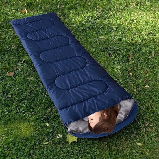 Slaapzak Volwassenen - Camping Slaapzak - Outdoor Activiteiten - Lichtgewicht Waterdicht - 180cm x 75cm - Donkerblauw — afbeelding 3