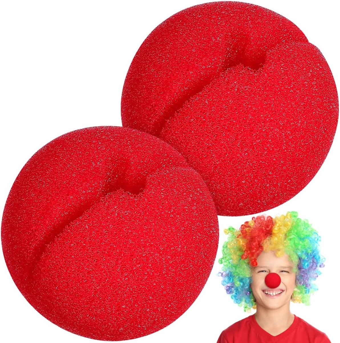 2 Stuks Carnavals Rendier Accessoires met Rode Schuimneus voor Circus, Cosplay en Feestkleding