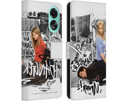 Head Case Designs Officieel Gelicentieerd Friends TV Show Ross Unagi Doodle Art Leren Wallet Case Compatibel met Oppo A78 4G