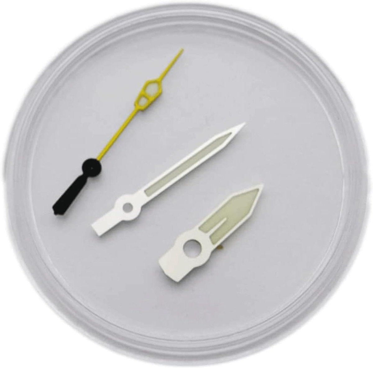 Horloge Wijzers - Uurwerk Onderdelen - Horloge Reparatie - Groen Lichtgevend - 13x12x8 mm - Zilver