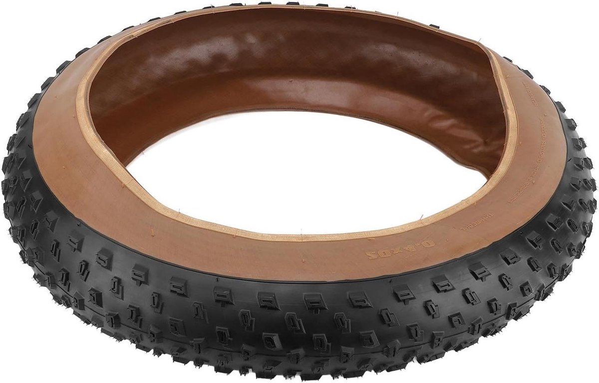 Fietsband 20x4 Inch - Vouwfietsband Lekbestendig - Veilig Fietsen - Hoge Dichtheid Rubber - 20x4 inch - Zwart geel