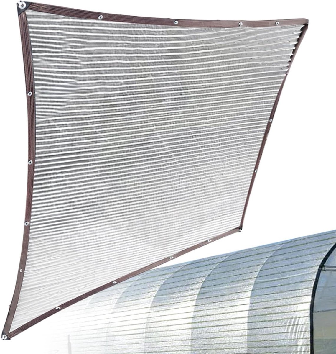 Zonnedoek Aluminiumfolie - Reflecterend Scherm Plantenhoes - Buiten Koelen - UV-Bescherming Ademend - Verschillende Maten - Zilver