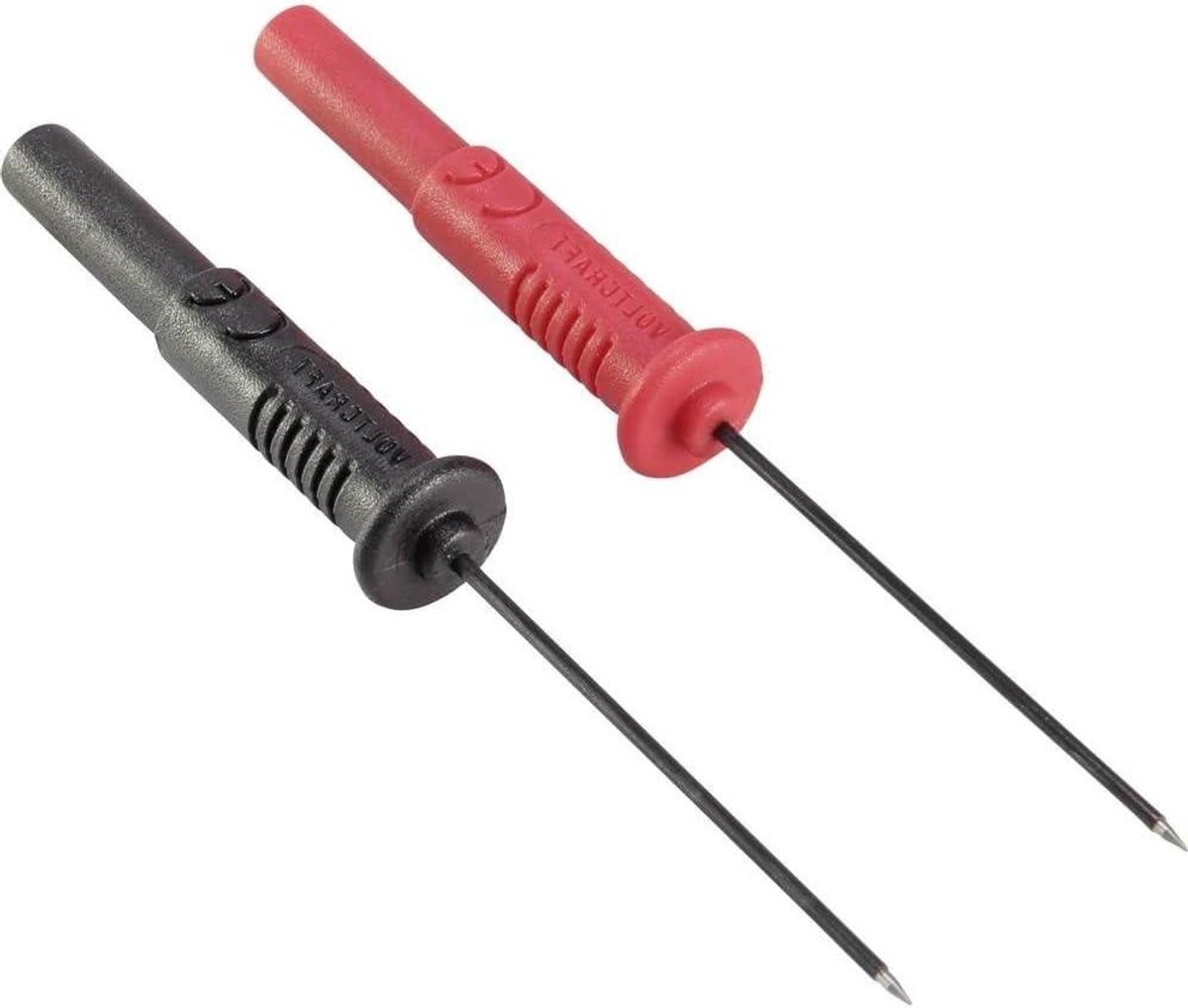 Veiligheidstestpuntenset - Meetpuntenset Multimeter - Elektrische Metingen - Extra Dunne Meetpunten - 4 mm Bus - Zwart Rood