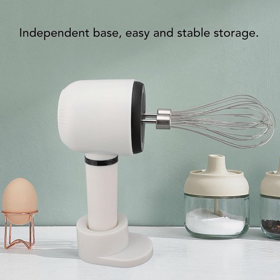 Elektrische Handmixer - Keukenmixer Snoerloos - Bakken en Mixen - Ergonomisch Ontwerp - 20x10x9 cm - Zwart — afbeelding 3