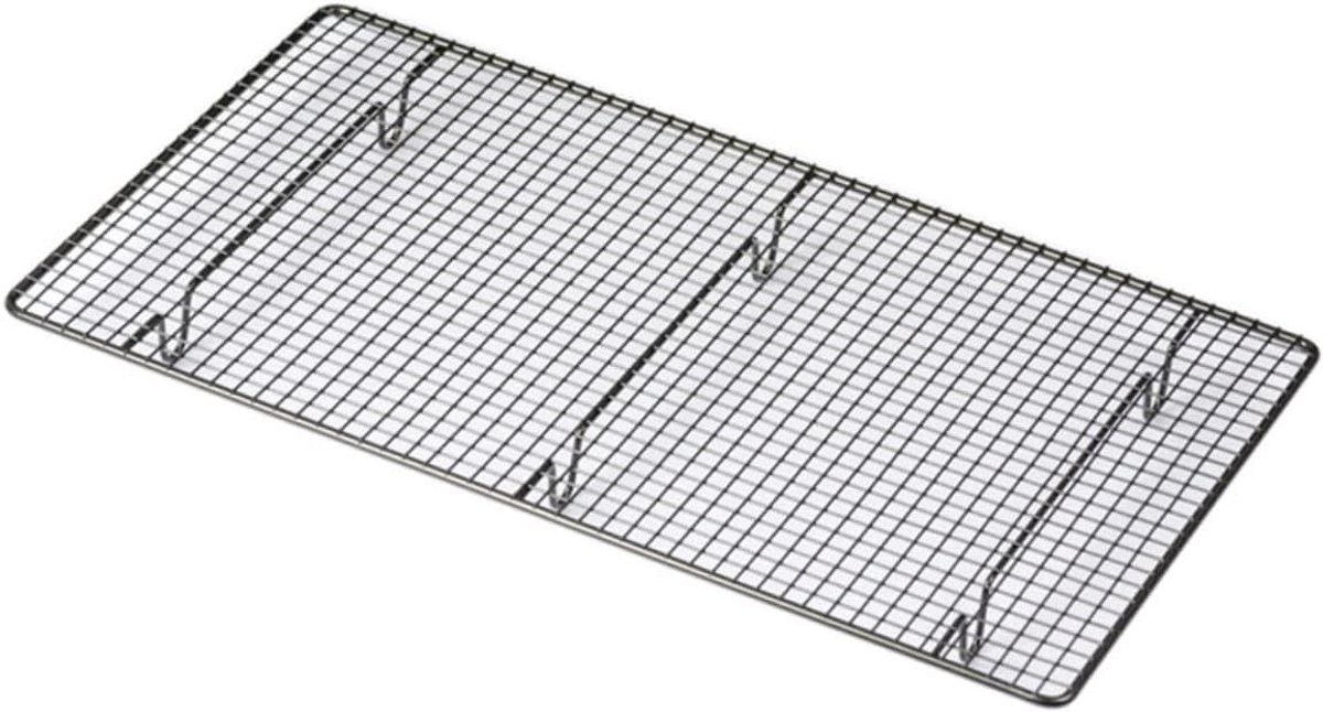 Koelrek Bakplaat Bakrooster Koelrek Taarten Koelen Vaatwasserbestendig 46 x 26 cm Zwart
