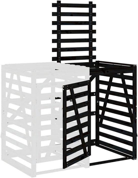 Vuilnisbak Opbergkast - Afvalbak Hideaway - Buiten Opbergen - Vergrootbaar tot 4 bakken - 102 x 40 x 13 cm — afbeelding 5