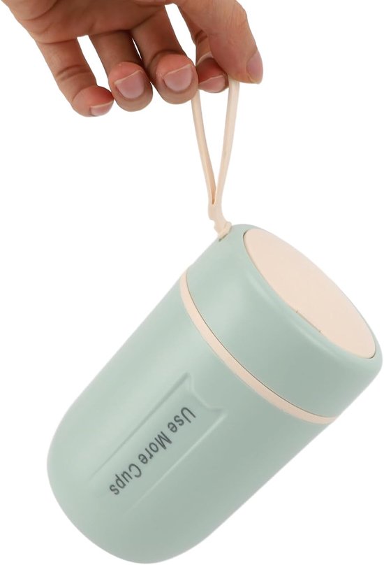 Geïsoleerde Voedselpot - Soepbeker Thermosbeker - Warme Maaltijd Meenemen - Lekvrij Veiligheidsdeksel - 600 ml - Groen — afbeelding 3