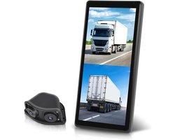 Spiegel Dashcam - Dual Lens Camera - Veiliger Rijden - Blind Spot Detection - 7x14x10 cm - Zwart