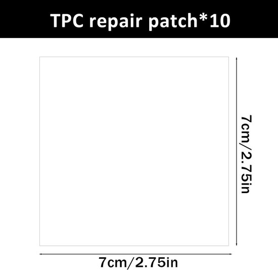 Reparatiedoekjes - Plakstrips Lekken - Opblaasbare Producten Repareren - Zelfklevend Waterdicht - 7cm x 7cm - Transparant — afbeelding 3