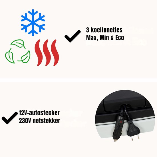 AHD® Koelbox Elektrisch - Compressor Koelbox - Elektrische Koelbox 12 en 230 Volt - Zwart - 31cm x 43cm x 37cm van Ahd — afbeelding 2