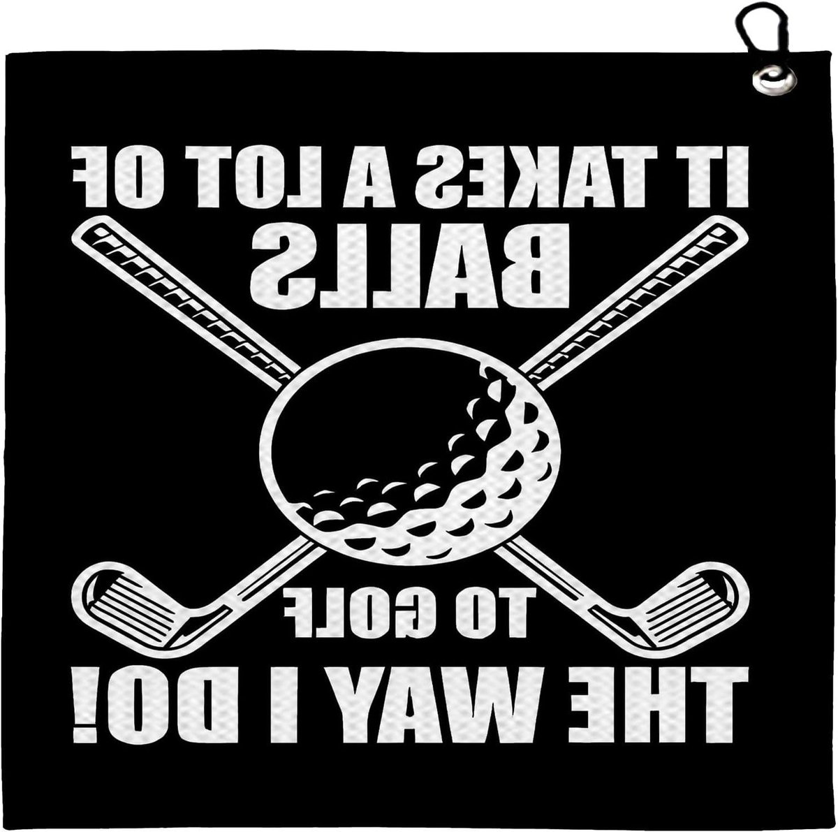 Zwarte Golfhanddoek van Microvezel 30x30cm - Absorberend, Ideaal voor Toernooien en Training, Perfecte Golfaccessoires voor Mannen en Cadeaus