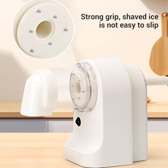 Elektrische IJsmachine - Crushed Ice Maker - Smoothies Maken - USB Oplaadbaar - 2000mAh Batterij - Wit — afbeelding 4