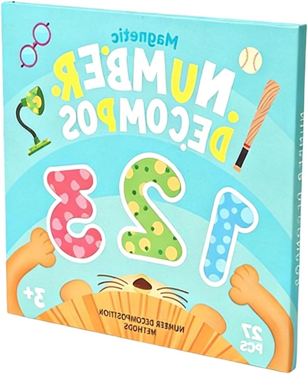 Magnetisch Breuken Speelboek - Wiskunde Leerpuzzel - Breuken Leren - Interactieve Manipulatie - 22.4 x 19.2 x 1.5 cm