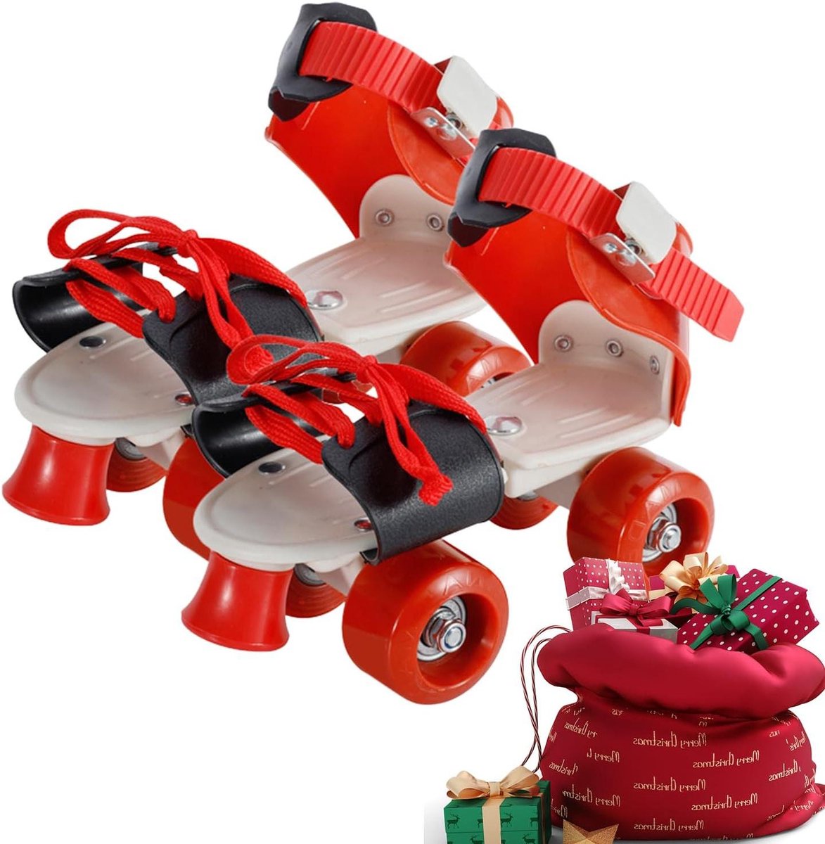 Overschoenen Rolschaatsen Quad skates Buiten Skaten Verstelbare Lengte 9×17.5x20cm