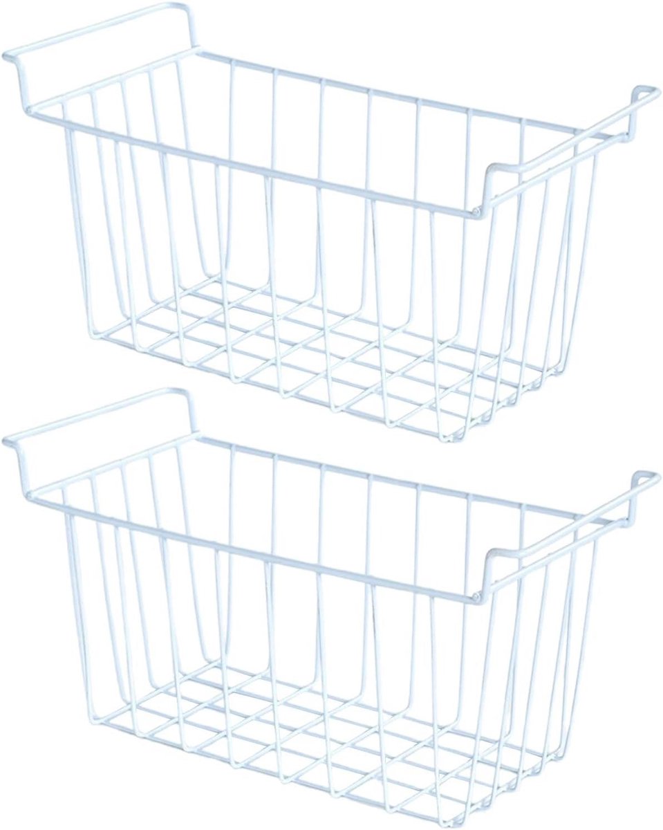 Vriezer Organisatiebak - Koelkast Organisator - Voedsel Organiseren - Gaasventilatie Systeem - 45x24.5x20 cm - Grijs