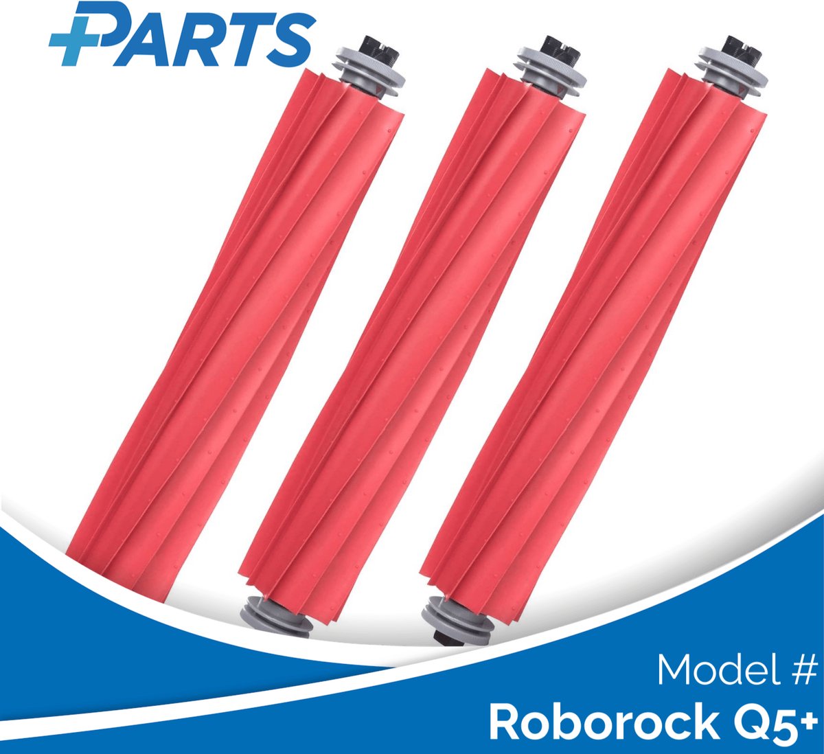 Roborock Q5+ Borstels (3 Stuks, Plus.Parts® alternatief voor 8.02.0079)