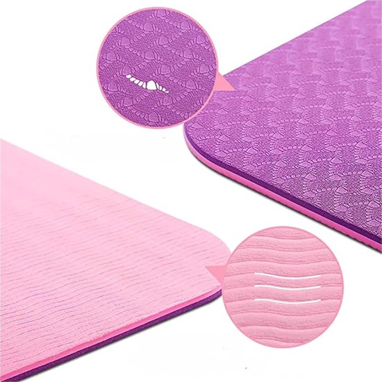Yogamat met Positielijn - Sportmat Oefenmat - Thuis Fitness - Dubbellaags Ontwerp - 180 x 57 cm - Niet gespecificeerd van Yogamat — afbeelding 3