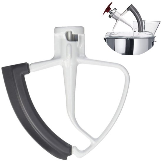 TOVBMUP Klopper - Klopper met siliconen rand - Optioneel accessoire voor standmixer - Geschikt voor KitchenAid 5KFEST 5KFE5T van tovbmup — afbeelding 2