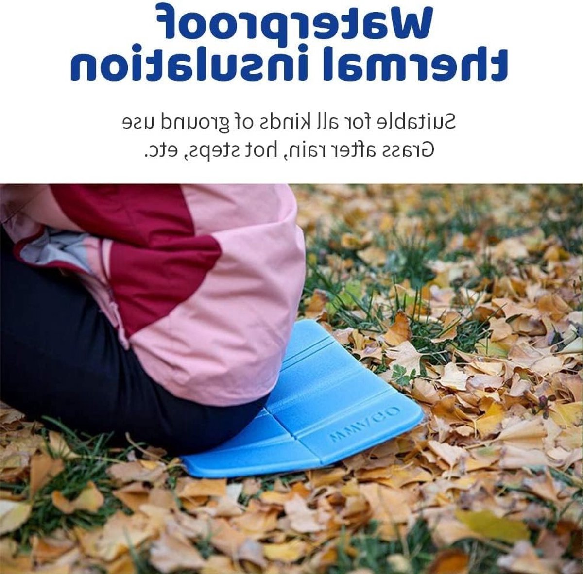 Dikgevuld Zitkussen voor Buiten - Vouwbaar Thermo Kussen voor Volwassenen en Kinderen - Ideaal voor Tuin, Camping en Picknicks (4 Stuks, 4 Kleuren)