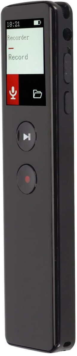 Dailygoody - Digitale Spraakrecorder - Bluetooth opnameapparaat - Gebruiksvriendelijk met één knop - 16 GB opslag - Ruisonderdrukking - Geschikt voor ...