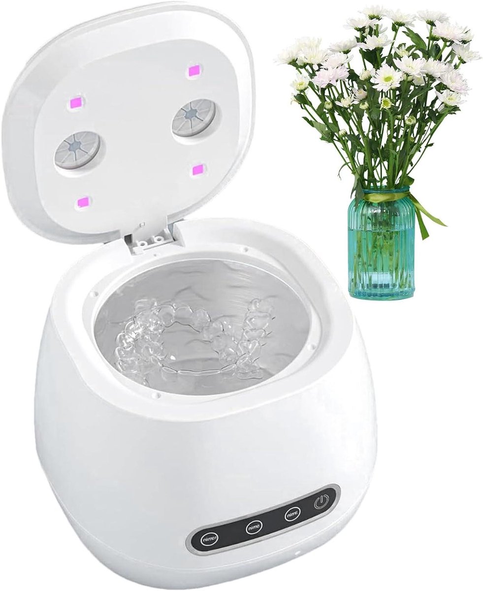 Reinigingsapparaat - Mondhygiëne Apparaat - Dagelijkse Hygiëne - Ultrasoon & UV Licht - 200 ml Tank - Wit
