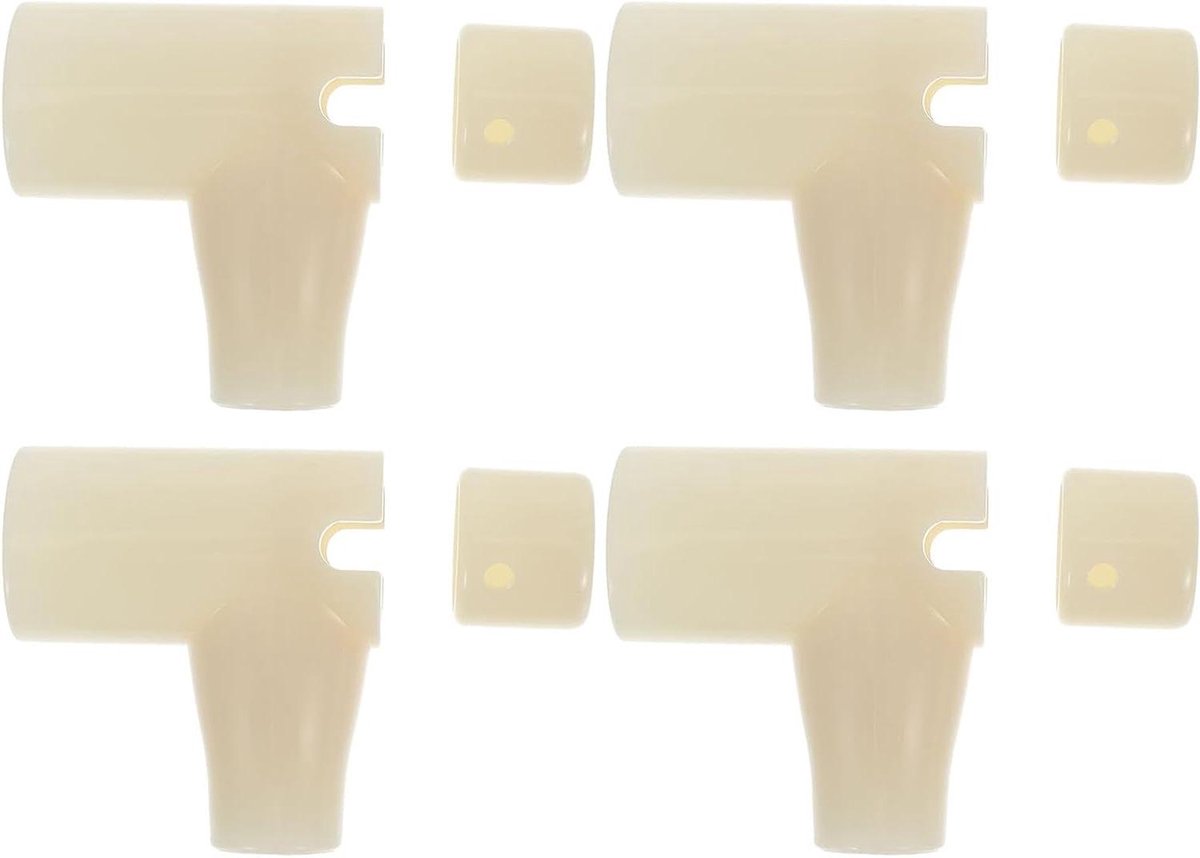 Wieg Wiel Connectoren - Schommelstoel Onderdelen - Babykamer Inrichten - Antislip Ontwerp - 4 Sets - Beige