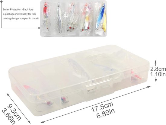 Pilker set - Kunstaas - Roofvissen - Compact en snel zinkend - 8 stuks 22-30g - Meerkleurig — afbeelding 2
