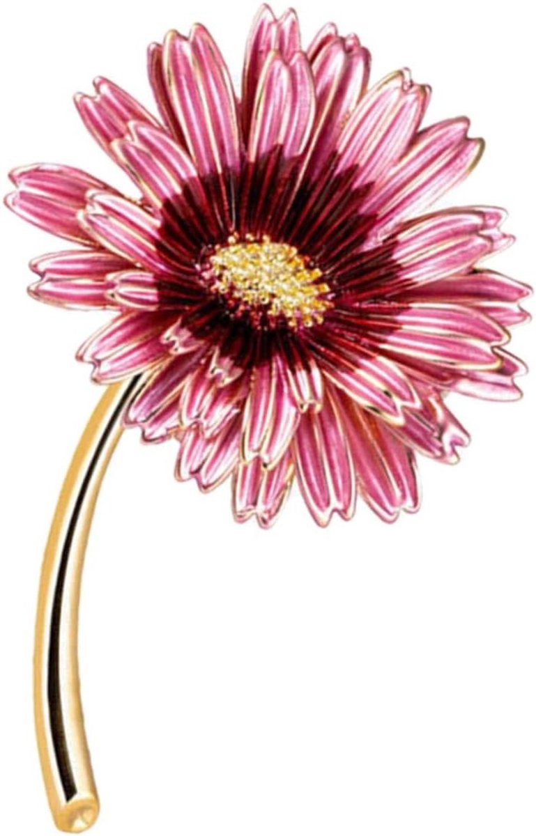 Bloemen Broche - Vest Pin - Kleding Versieren - Bloemvorm Decoratie - 5.5x3.2cm - Blauw