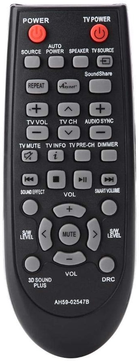 Dailygoody - Vervangende Afstandsbediening - Ergonomisch - Duurzaam - Langere Bereik - Compatibel met Sound Bars - Topkwaliteit