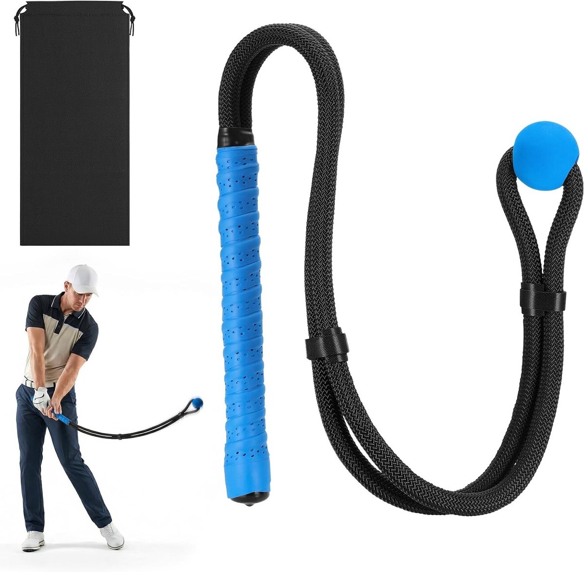 Golf Grip Training Aid voor Verbetering van Swing en Snelheid, Indoor en Outdoor Oefening, Ideaal Cadeau voor Golfliefhebbers