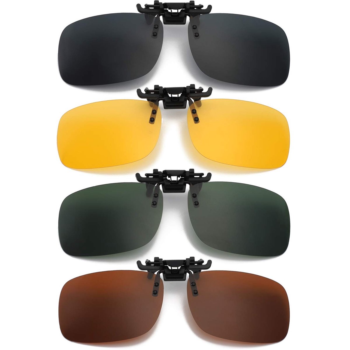 Dailygoody - Clip on Sunglasses - Polarized - UV Bescherming - Multicolor - Zonnebril - Geschikt voor Volwassenen - Rimless Design