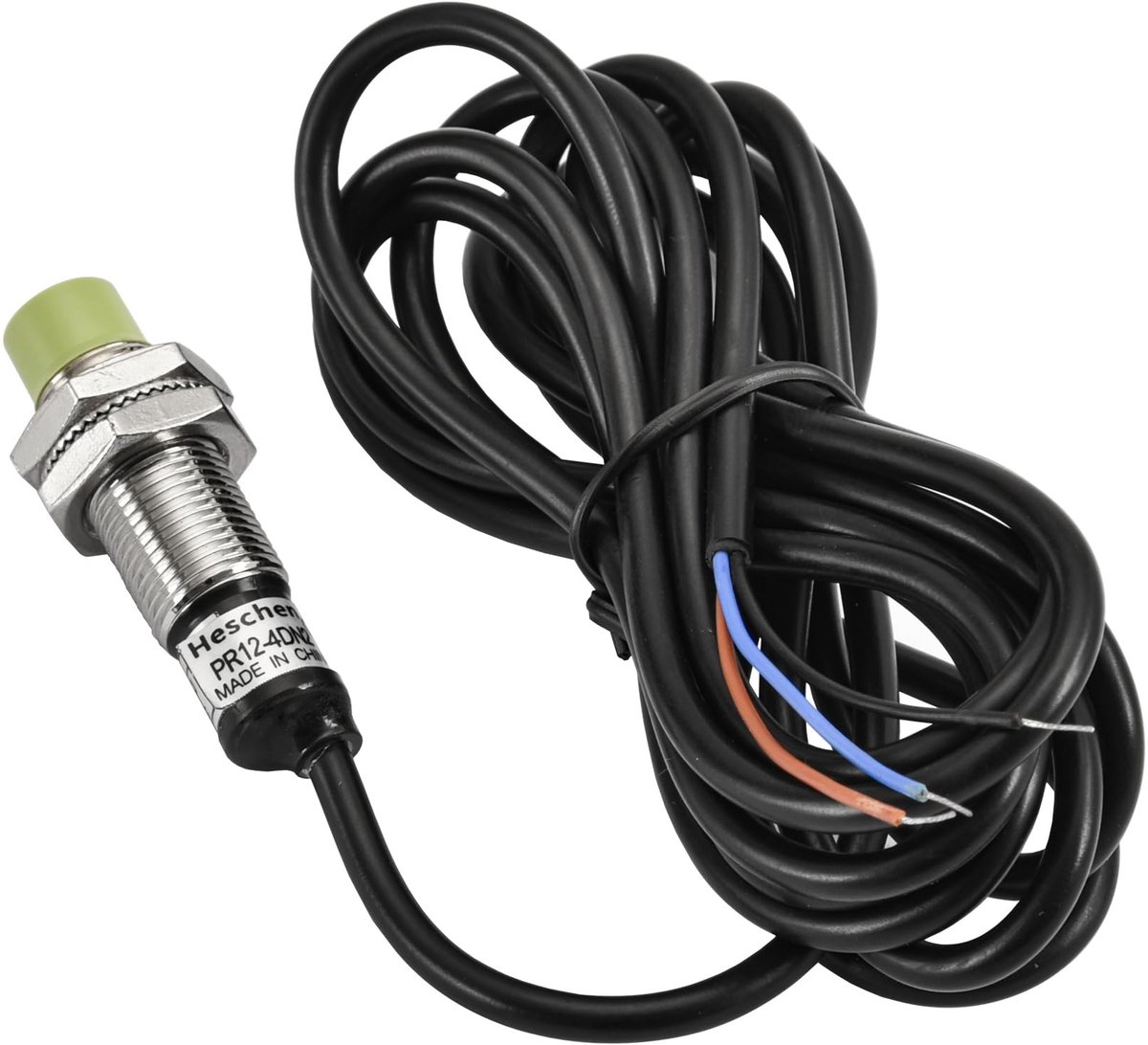 Dailygoody - Inductieve Nabijheidssensor - 4mm Sensing - M12 Rond - Groen - NC - Veiligheid en Automatisering - Beveiligingssysteem