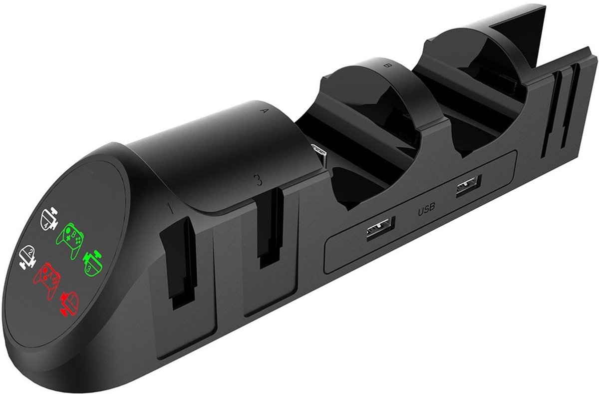 Dailygoody - OmGoods - Dailygoody - Gamepad laadstation - Oplaadstation voor Nintendo Switch - Handig en compact - USB2.0 connector - Ideaal voor gamers - Laadt snel op