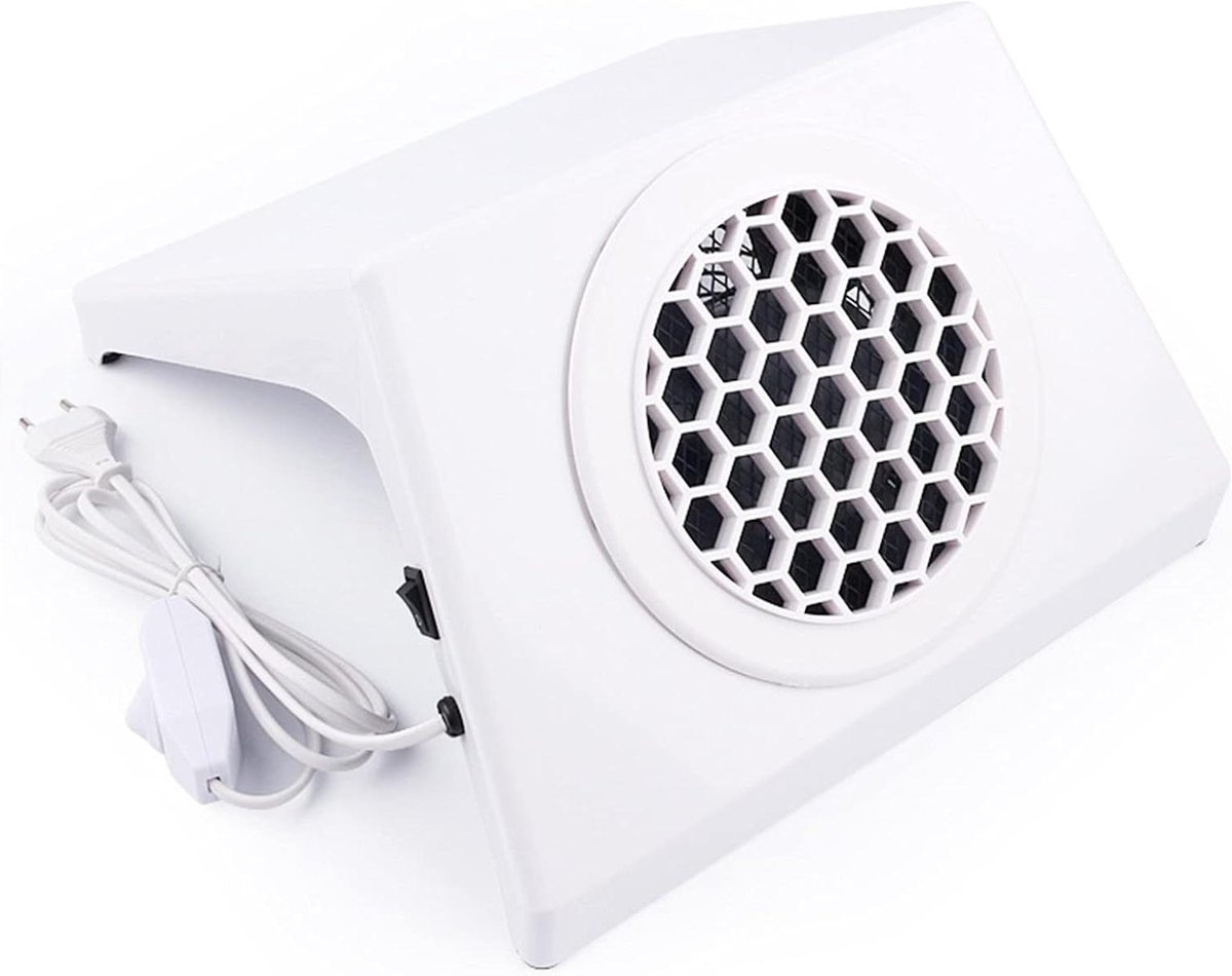 Nail Art Stofzuiger - Nagel Afzuiger - Nagels Stof Vangen - Krachtige Ventilator - 100 W - Wit