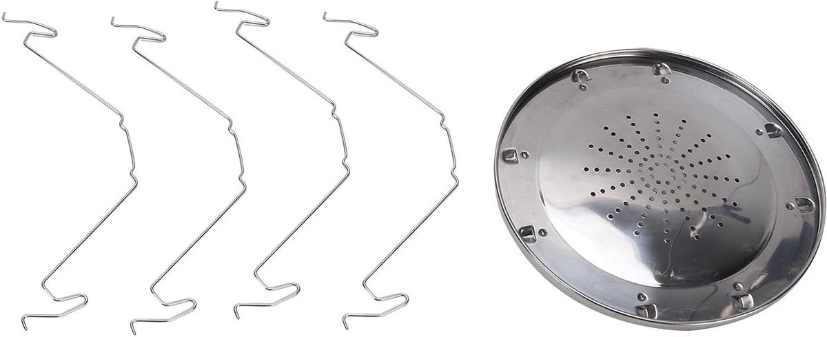 Camping Broodrooster - Broodgrill Outdoor - Buiten Koken - Geperforeerde Bodem - 26D x 24B x 2H cm - Zilver